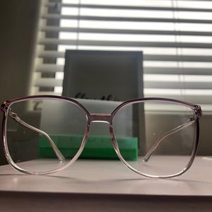 Firmoo Pink Clear Glitter Eye Glasses